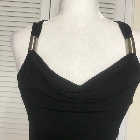 Vintage Black Cowl Neck Club Top by Lola - Picture 2 of 3